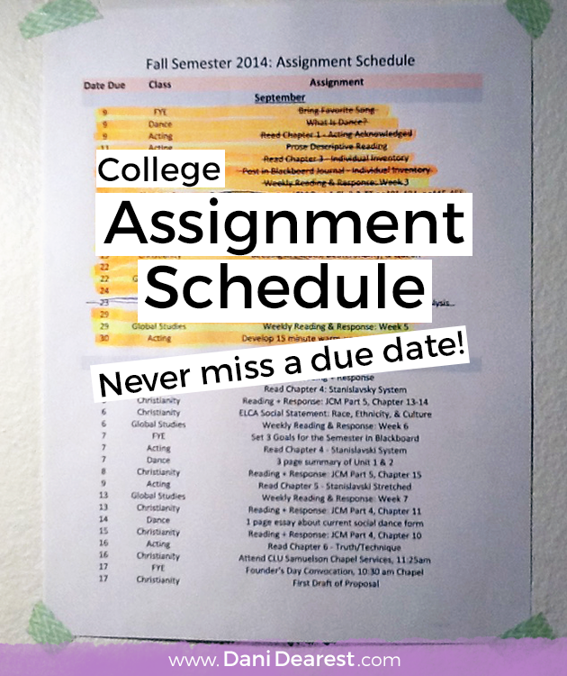 My Desk Assignment Planner / Schedule