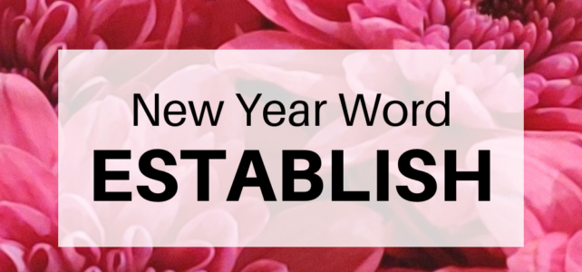 2020: Establish.